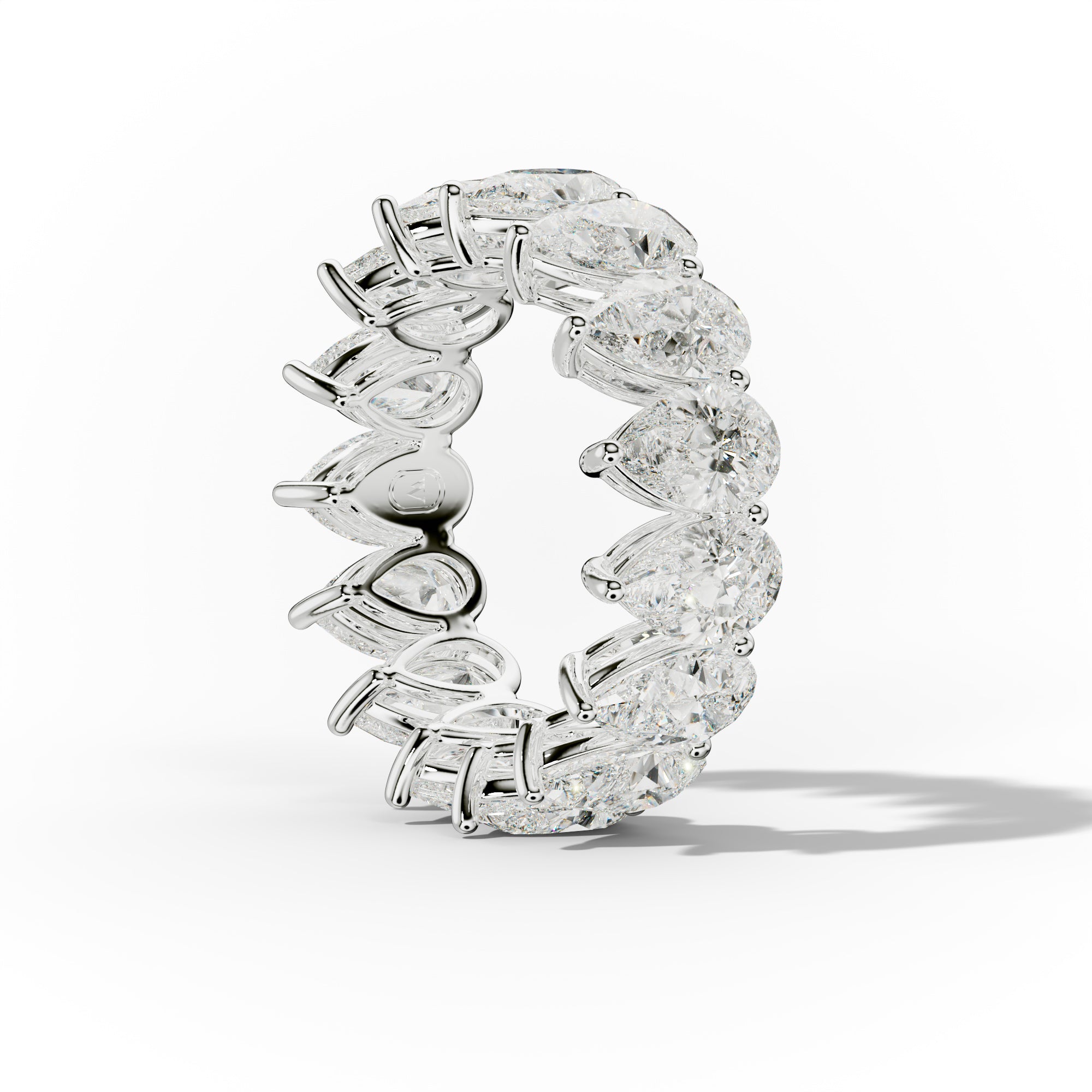 8.0 ct. Pear Cut Diamond Eternity Wedding Band
